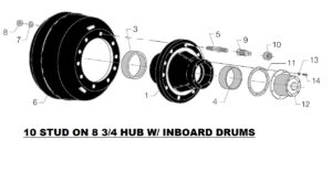 D200 HUB, 10-8.75 H FOR USE AS IDLER ONLY
